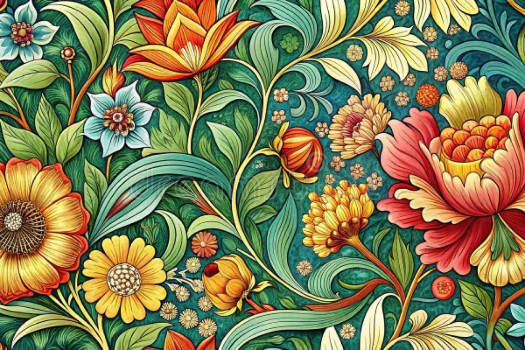 Art Nouveau Floral Elegance