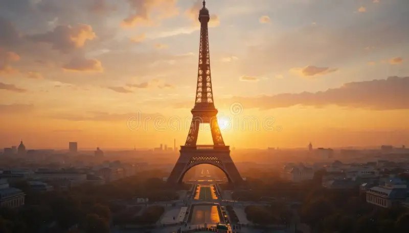 Paris Eiffel Tower Golden Hour