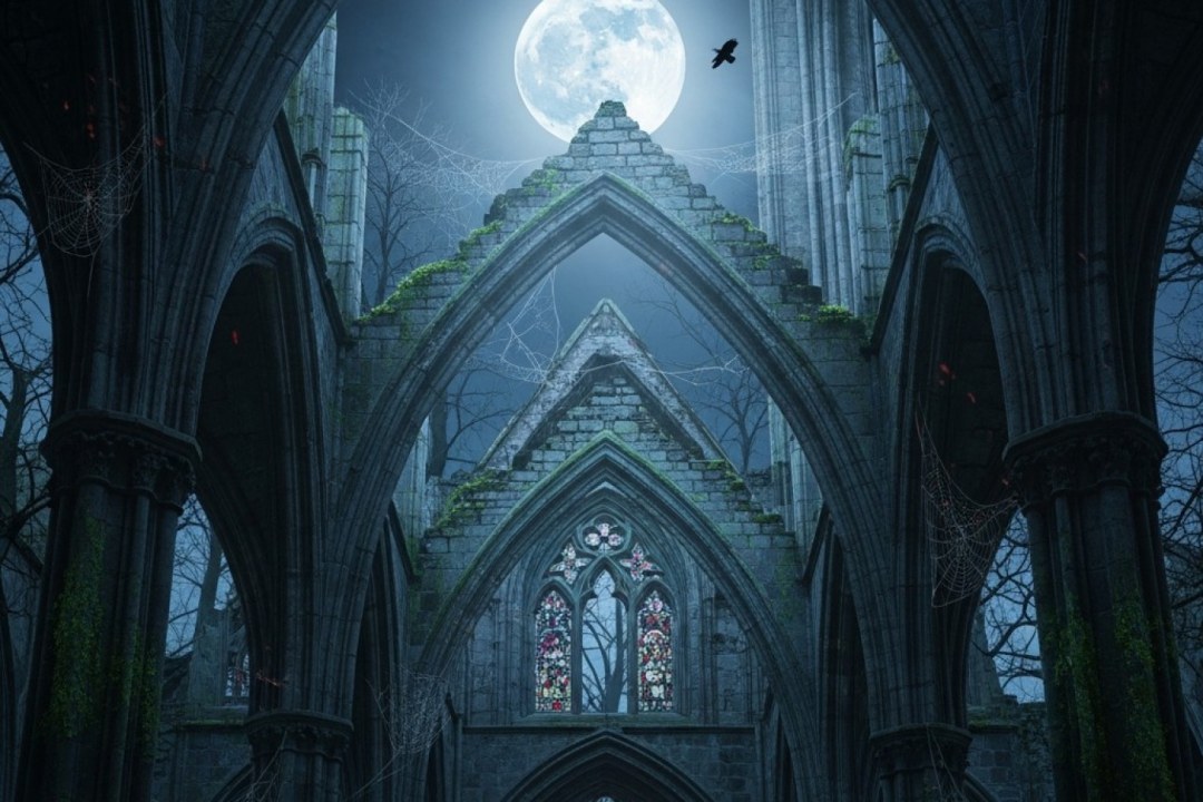 Gothic Archway Moonlit Ruins