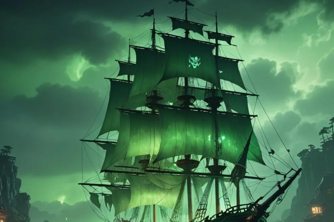 Ghost Ship Foggy Waters