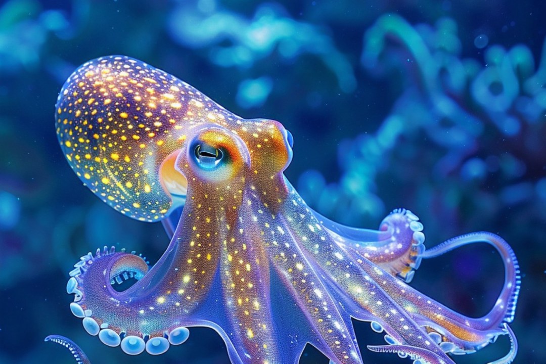 Luminescent Deep Sea Squid