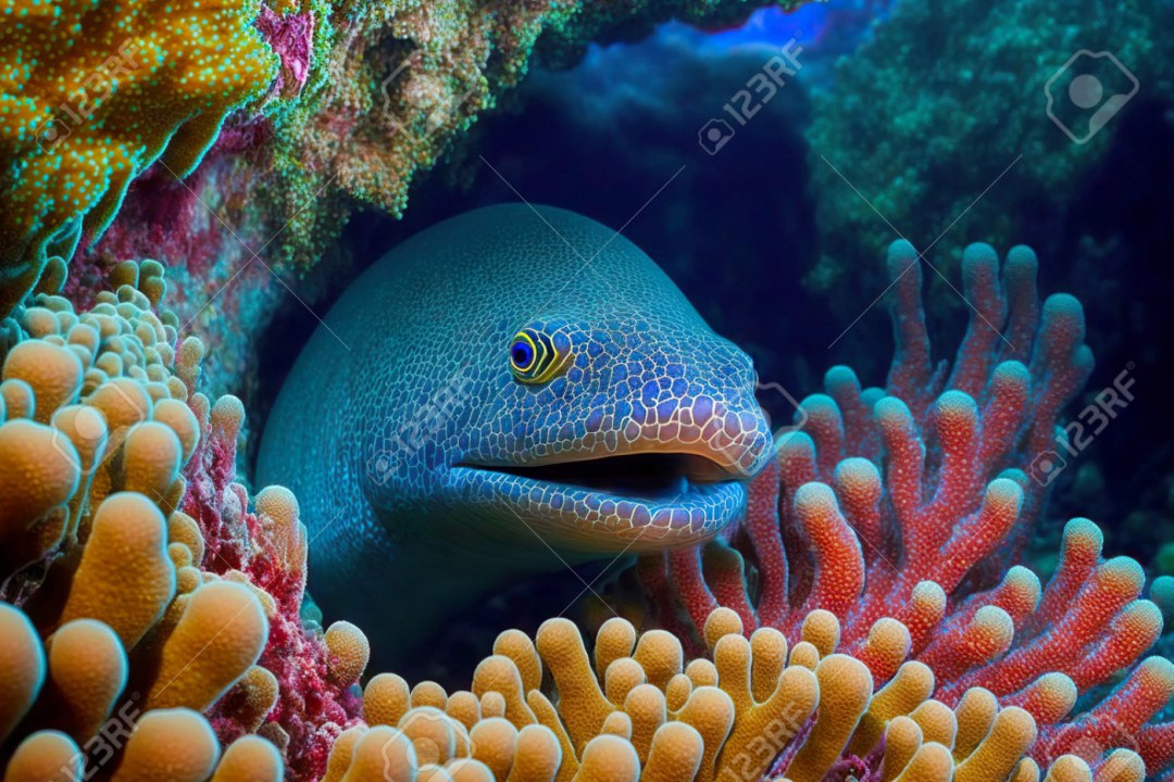 Moray Eel Coral Cave