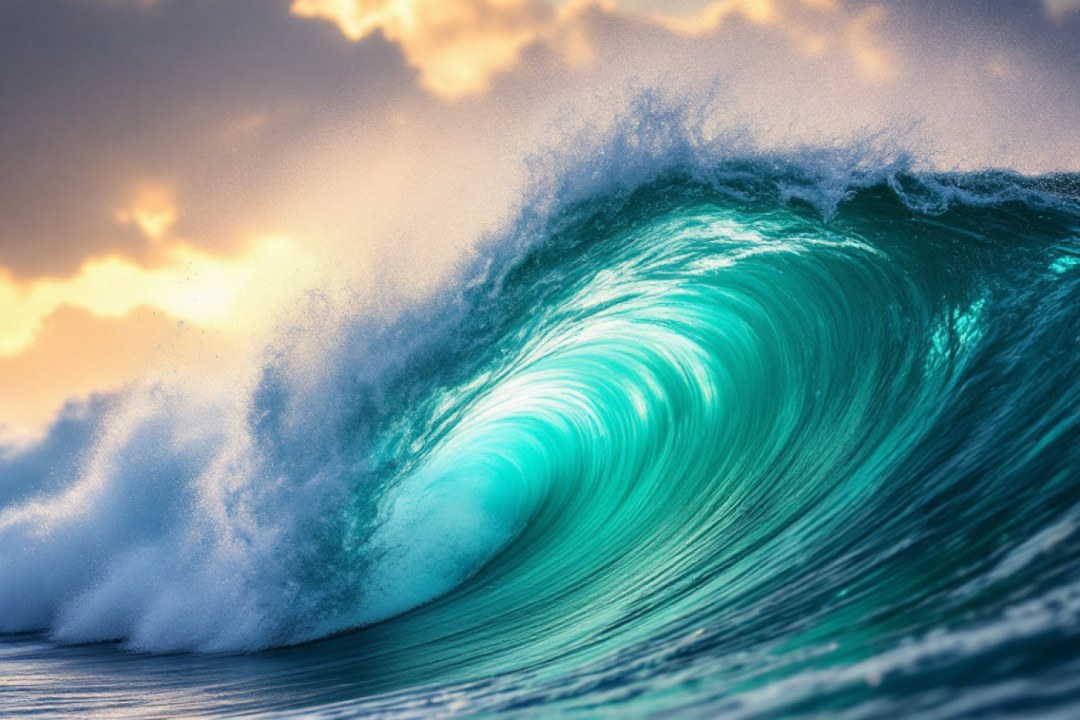Azure Lagoon Wave Crest