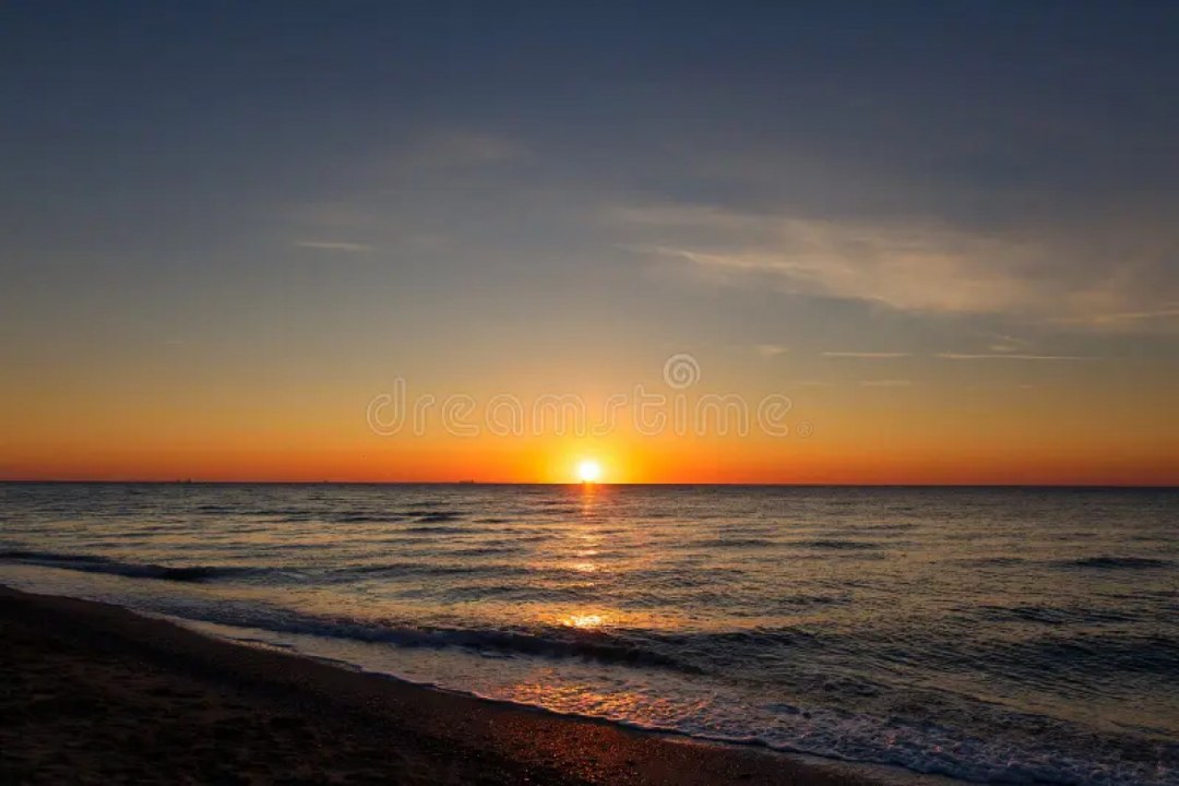 Summer Sunset Ocean Horizon