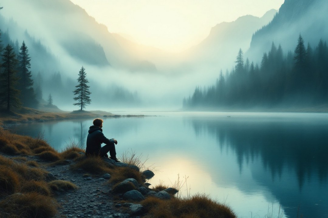 Morning Mist Across Lake