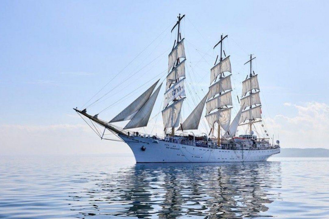 Three-Masted Clipper Ship Blue Waters